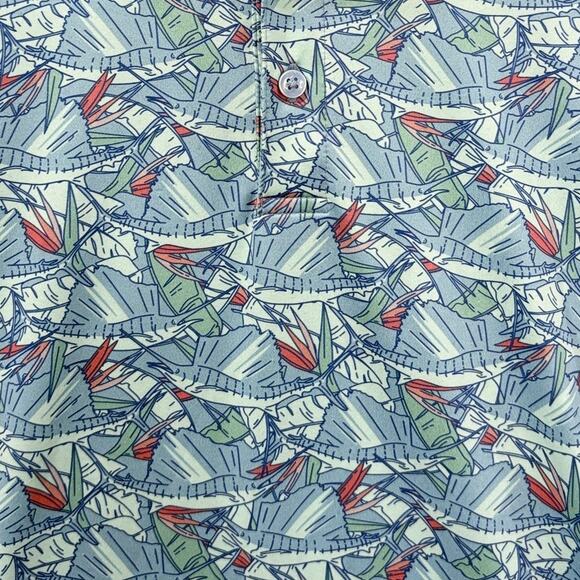 Vineyard Vines XL Performance Polo Shirt Sailfish Marlin Vacation Cruise Beach - Picture 7 of 12